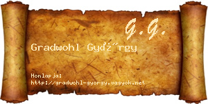 Gradwohl György névjegykártya