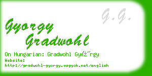 gyorgy gradwohl business card